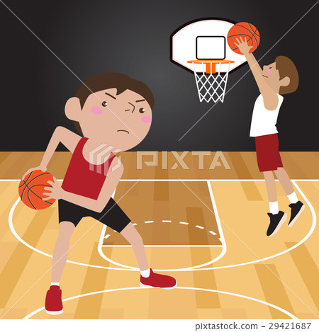 basketball player图片,basketball图片 图库插图: basketball player cartoon vector illustration