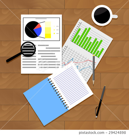 插图素材: analysis of statistics vector