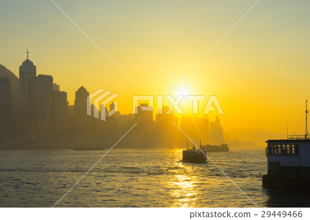 图库照片: victoria harbour hong kong