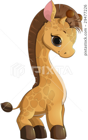 图库插图: giraffe cartoon style