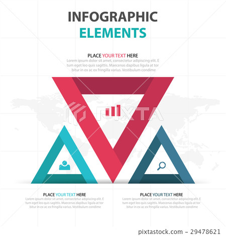 Colorful Triangle Business Infographics Elements Stock Illustration