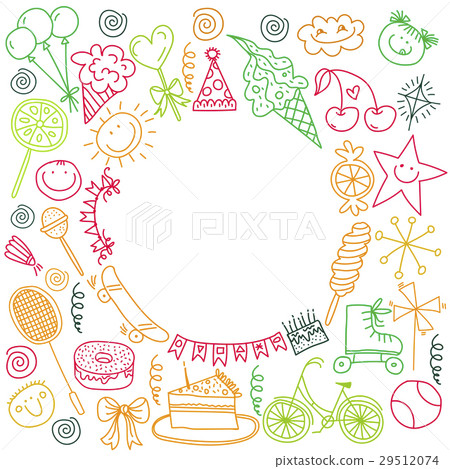 插图素材: poster for the birthday greetings.