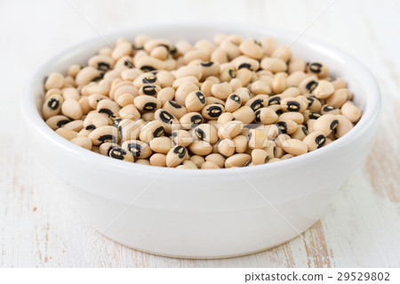 stock photo: black eyed peas in bowl