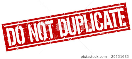 Do Not Duplicate Square Grunge Stamp Stock Illustration 29531683