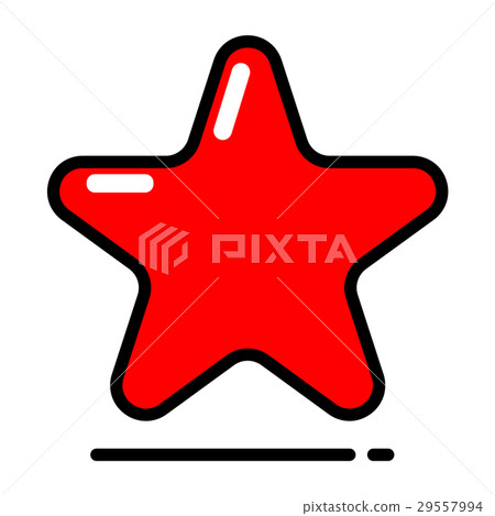 插图素材: red star icon vector, favorite, best rating, award