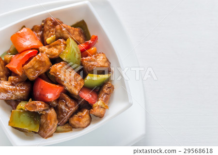 图库照片: sweet and sour pork