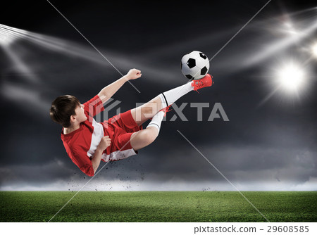 图库照片: young soccer player