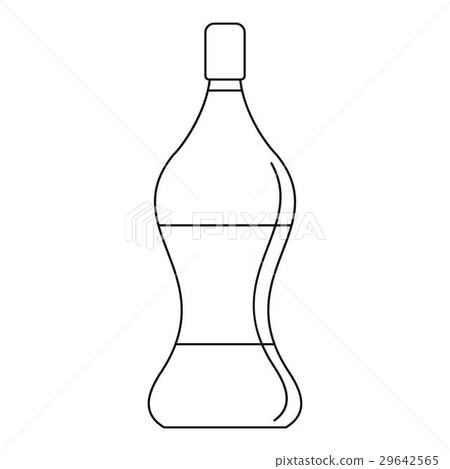 插图素材: soda water icon, outline style