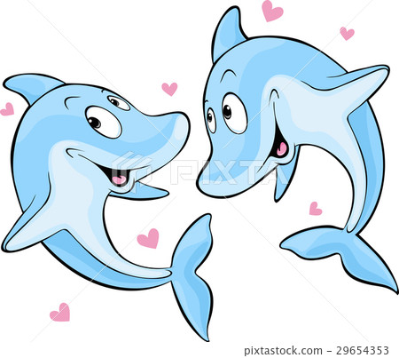 动物/鸟类 海洋生物 海豚 插图 dolphin in love 首页 插图 动物/鸟类