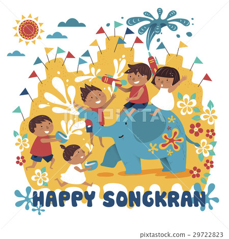 插图素材: songkran festival illustration 查看全部