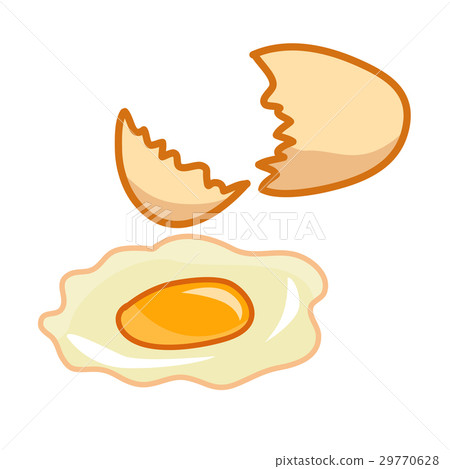 图库插图: broken egg isolated illustration