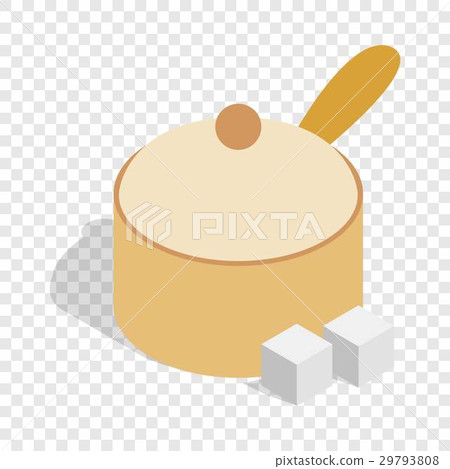 图库插图: sugar bowl isometric icon