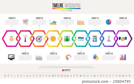 图库插图: timeline infographics design template