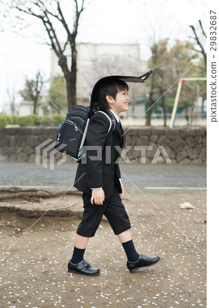 图库照片 顽皮的小学生