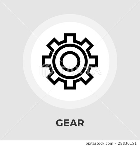 插图素材: gear flat icon