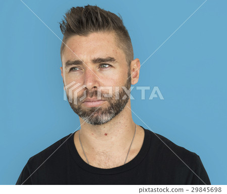 图库照片: men adult spiky hair candid