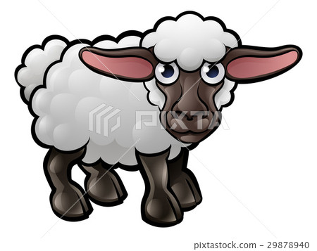 插图素材: sheep farm animals cartoon character