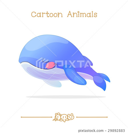 whalecartoon,cartoonnetwork 插图素材: toons series cartoon animals: sleeping blue whale