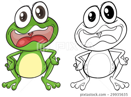 插图素材: animal outline for frog