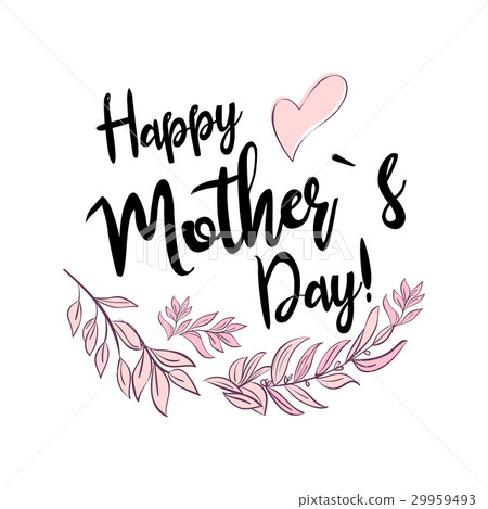 插图素材: happy mothers day greeting card