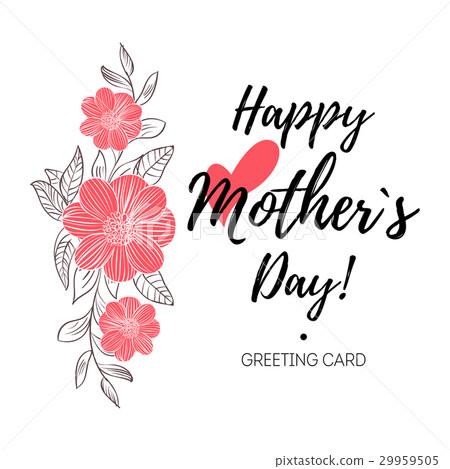 插图素材: happy mothers day greeting card