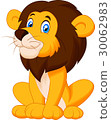 插图素材: cute lion cartoon