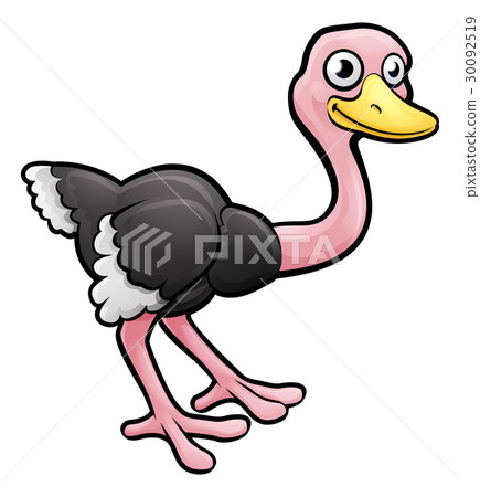 插图素材: ostrich safari animals cartoon character 查看全部