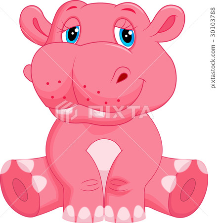 插图素材: hippo cartoon
