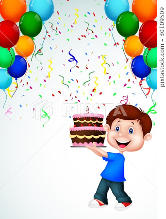 插图素材: boy with birthday cake 查看全部