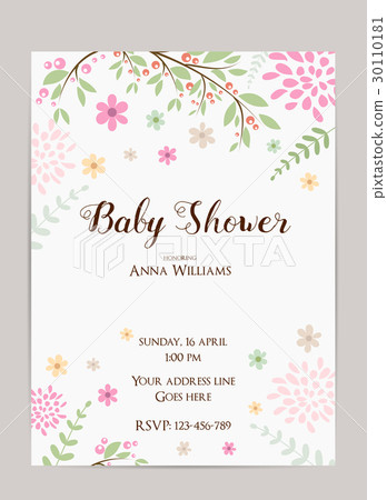 插图素材: baby shower invitation