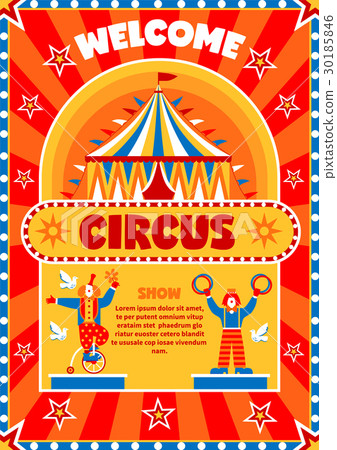 插图素材: circus show welcome poster 查看全部