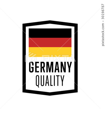 图库插图 germany quality isolated vector label for products