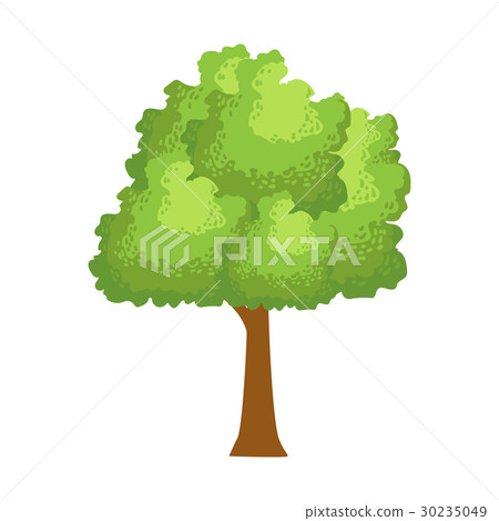 插图素材: abstract green tree, element of a landscape