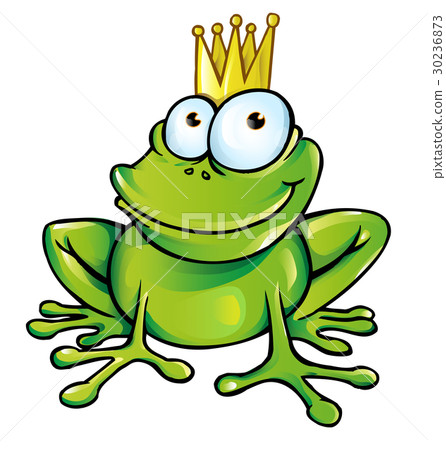 插图素材: frog cartoon isolated on white