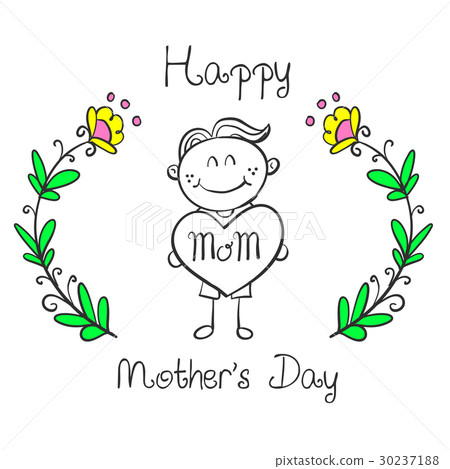 插图素材: happy mother day greeting card collection