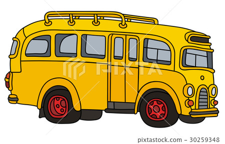 图库插图 old yellow bus