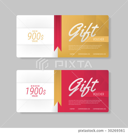 插图素材: vector illustration,gift voucher template