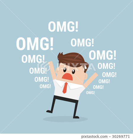 插图素材: businessman says oh my god! vector