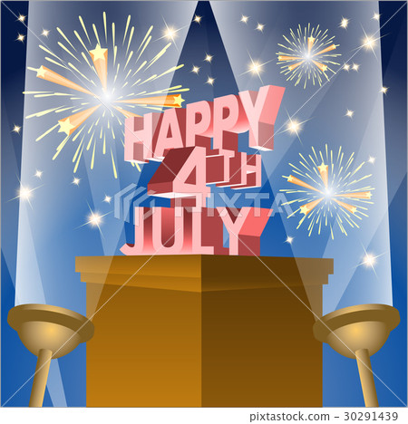 图库插图: abstract happy 4th of july.