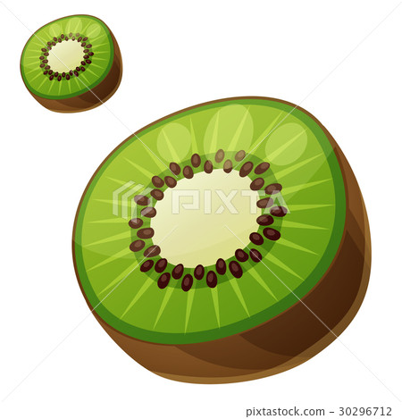 插图素材: kiwi fruit. cartoon vector icon isolated on white