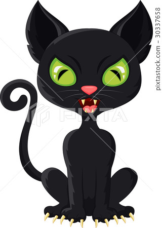 图库插图: cartoon black cat 查看全部