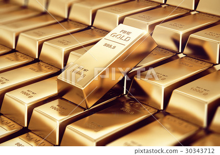 插图素材: gold ingots