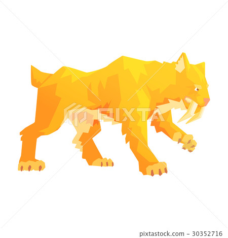 插图素材: a saber toothed tiger, a stone age character 查看全部