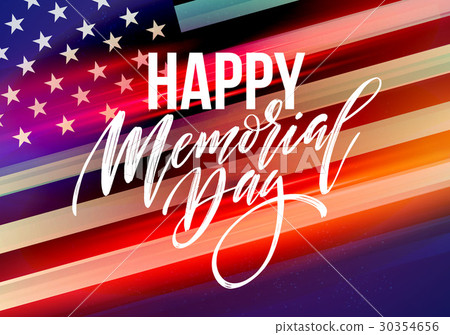 图库插图: happy memorial day card. national american holiday