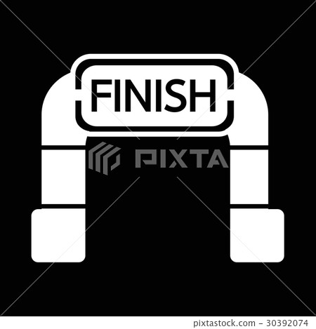 插图素材: finish line icon illustration design