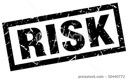 插图素材: square grunge black risk stamp