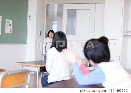 图库照片: 小学生恶作剧