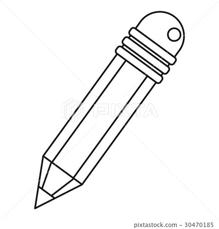 插图素材: pencil icon, outline style