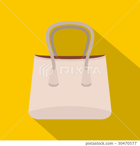 插图素材: small woman bag icon, flat style