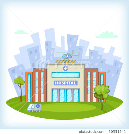 图库插图 hospital concept cartoon style